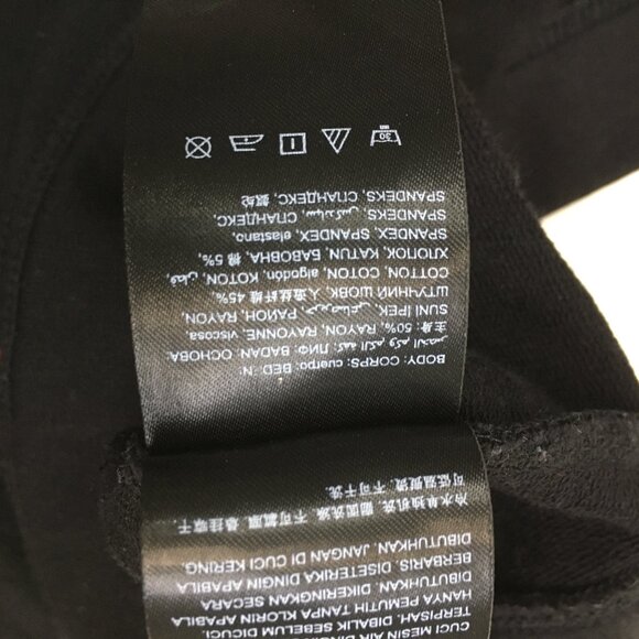 BEBE Black Gold Logo Back Moto Look Zip Ankle Skinny Leg Pull On Pant - Picture 4 of 13